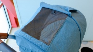 The Minu has a large mesh peek-a-boo window for spying on little ones.