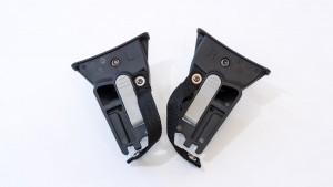 The car seat adapters for the B-Lively click into attachment points...