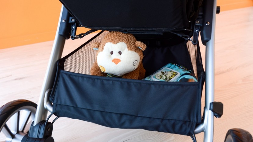 britax b-lively combo - the larger storage bin on the b-lively holds up to 10 lbs and has...