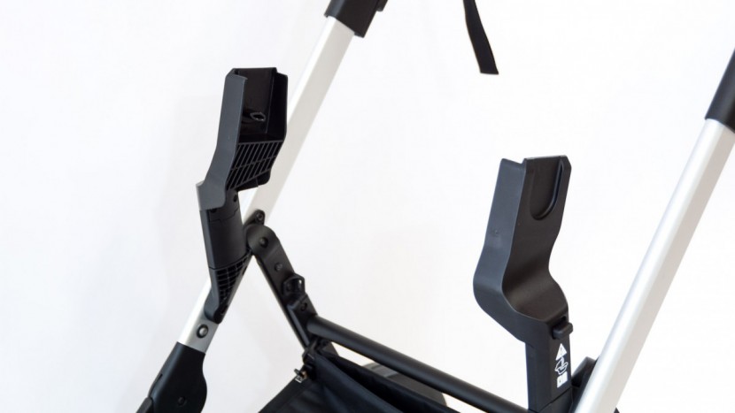 thule sleek double - one of the car seat adapters available for the sleek are side...