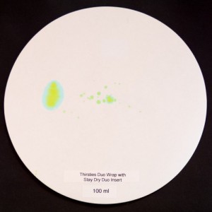 The average of three tests, this filter paper shows the small amount...