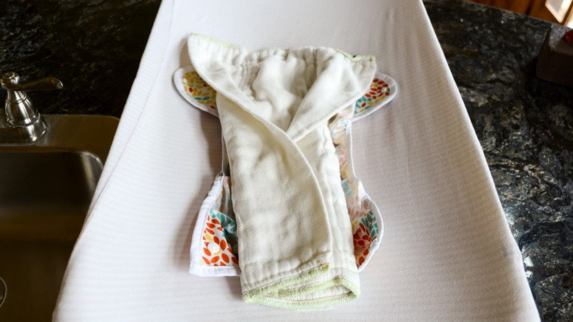 osocozy premium bamboo/organic cotton prefolds - picture of the osocozy in the thirsties cover.