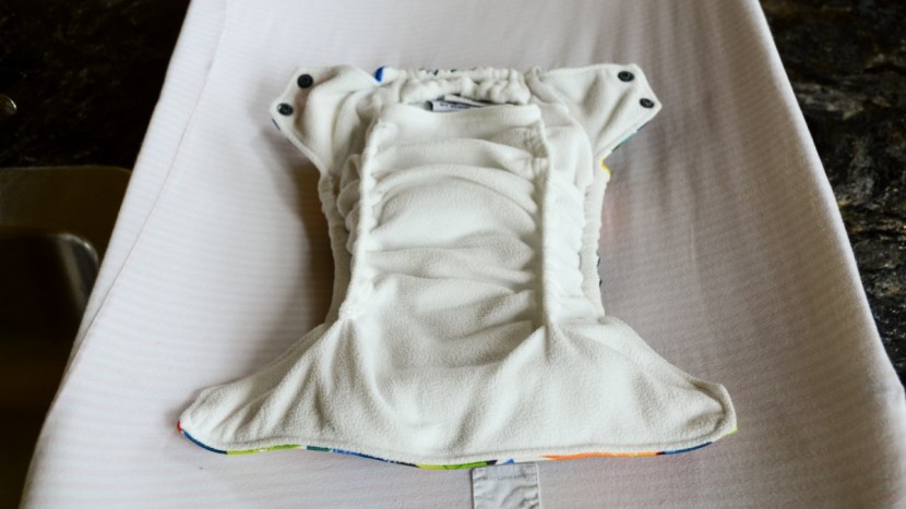 cloth diaper - here is the rumparooz, stuffed and ready to go.