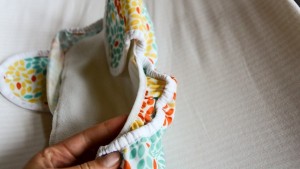 The double gusset helps keep big messes inside the diaper.