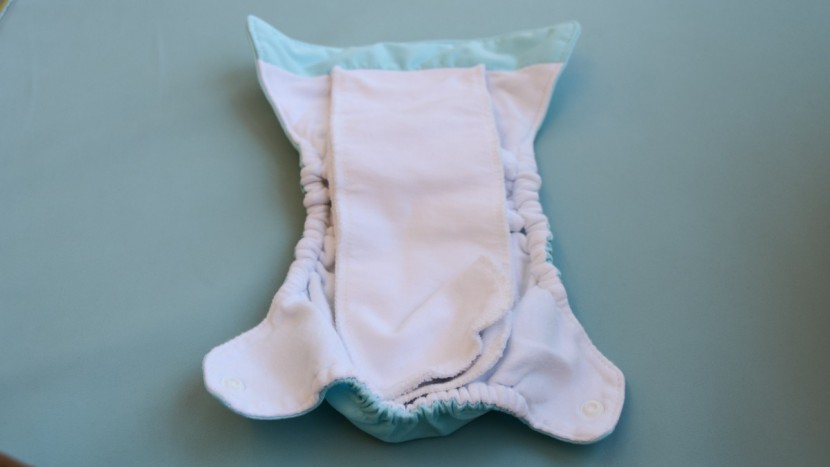 thirsties newborn all in one - picture of the thirsties newborn all in one laid out. the inserts...