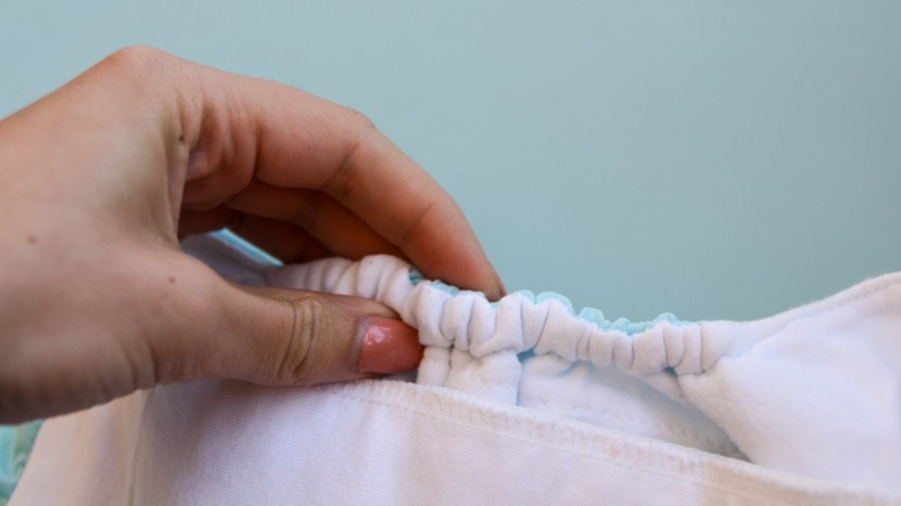 thirsties newborn all in one - the cotton lining covers the inner edge of the gusset, keeping it...