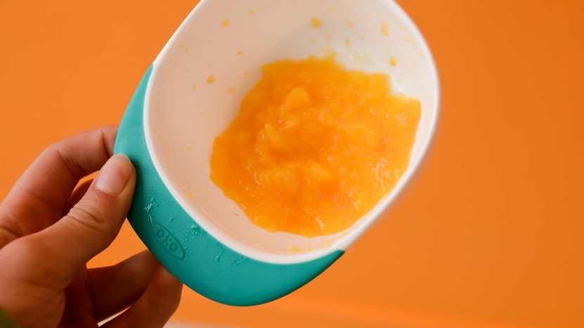partially frozen peaches
