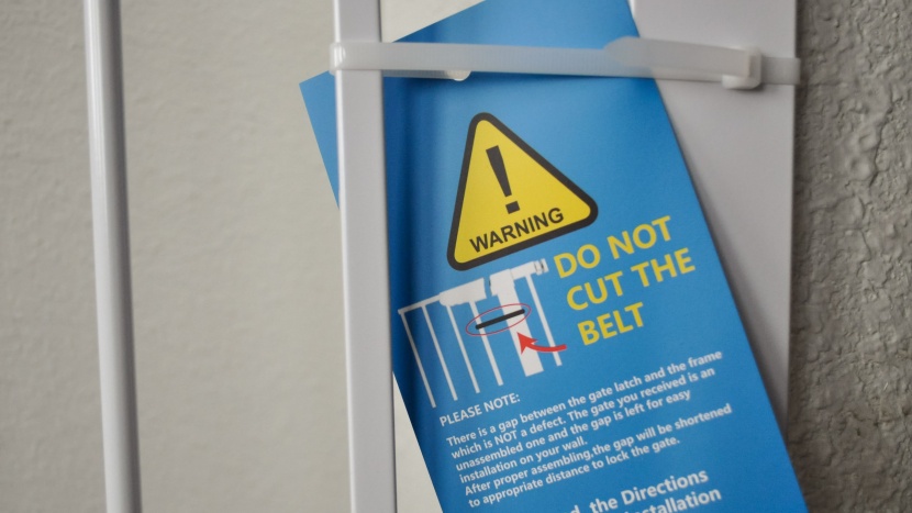 it is important to follow all instructions that come with the gate...