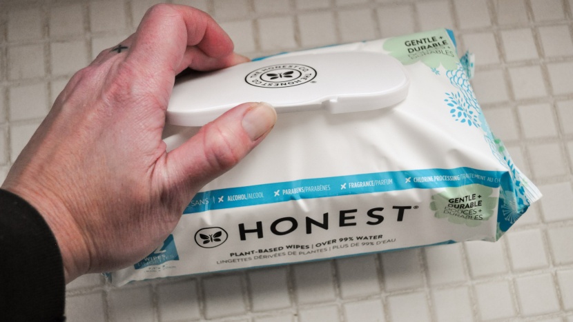 baby wipes - the honest wipe container is so hard to get open it can require two...
