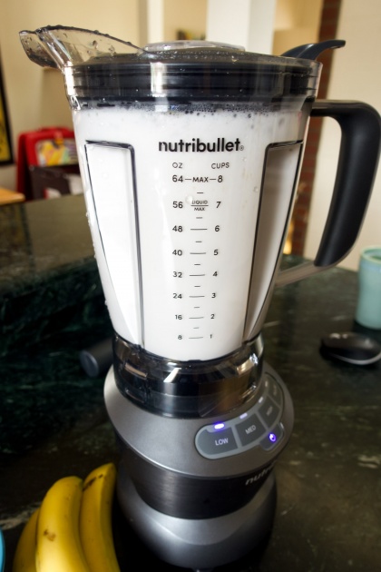 nutribullet blender - fill the nutribullet pitcher with some water and a drop of soap...