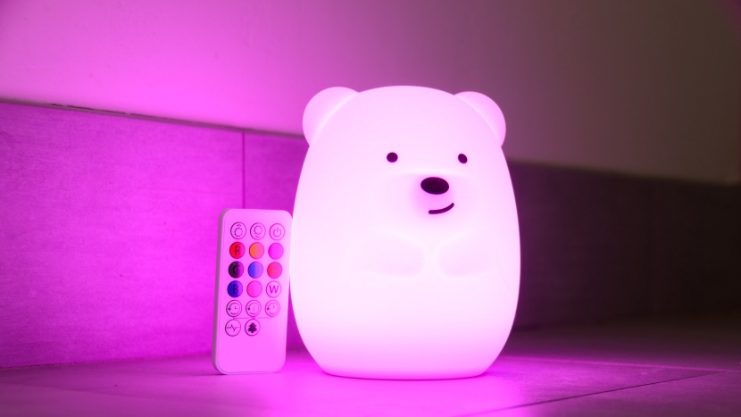 night light - the lumipets bear includes a remote control and offers a variety of...