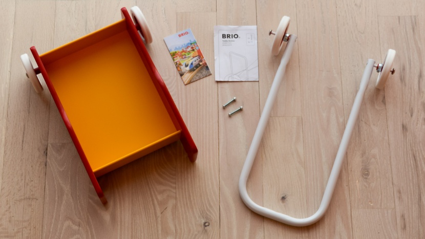 baby walker - the brio walker is easy to assemble with few parts and a somewhat...