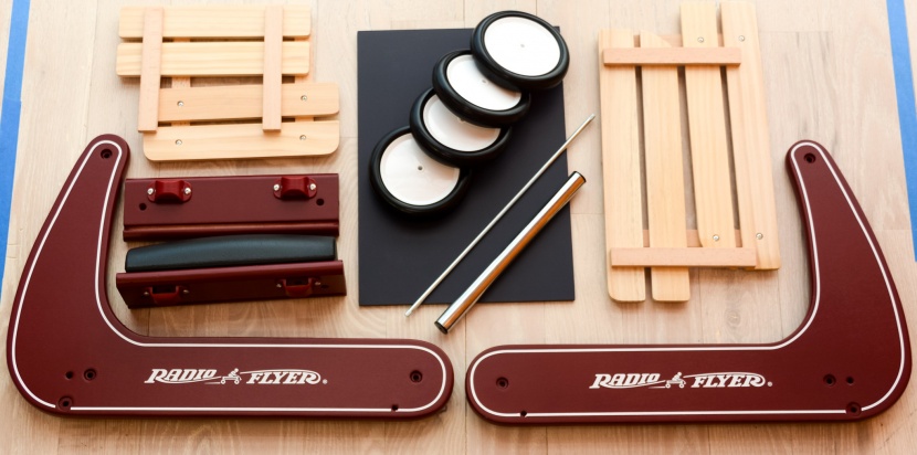 the radio flyer has more parts to assemble than any of the...