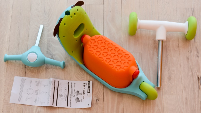 the skip hop has only a few parts to assemble, but it's not...