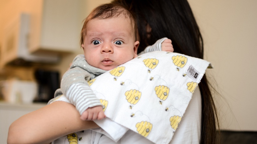 the hudson baby flannel burp cloths have extra layers of fabric sewn...