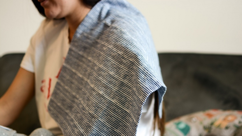 the gerber flannel cloth is very wide but very stiff, so the fabric...