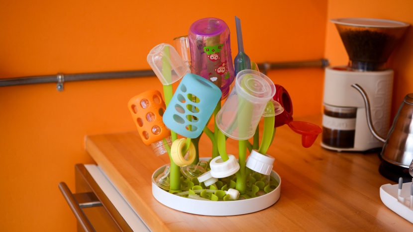 bottle drying rack - the boon springs offers medium capacity with a smaller footprint.