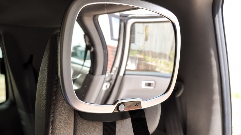 baby mirror for car - the diono has a dim light that works well for seeing little ones...