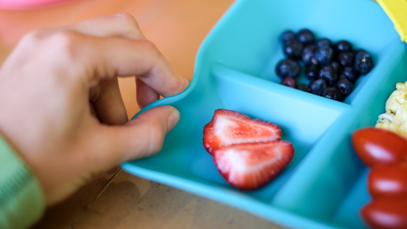 baby toddler plates - the kiddiebites flexible plate is soft and pliable.