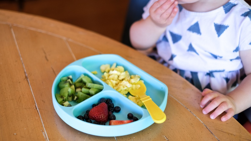 baby toddler plates - silicone, as seen on the bumkins, is flexible and shatterproof.