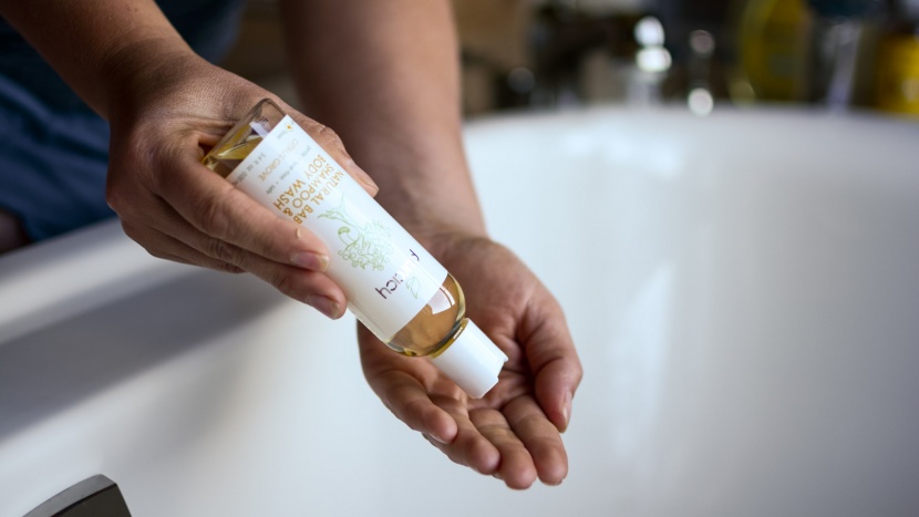 baby shampoo - a flip-top product will likely require two hands to operate versus a...
