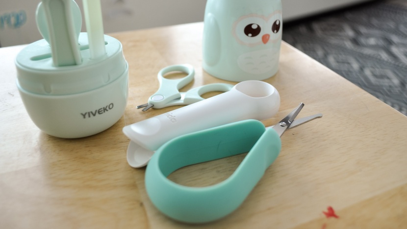 baby nail clippers - the easy grip scissors are the easiest scissors we tried.