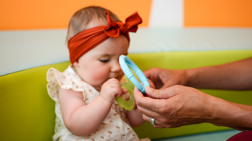 teething toy - each product offers a variety of textured surfaces, or none at all...