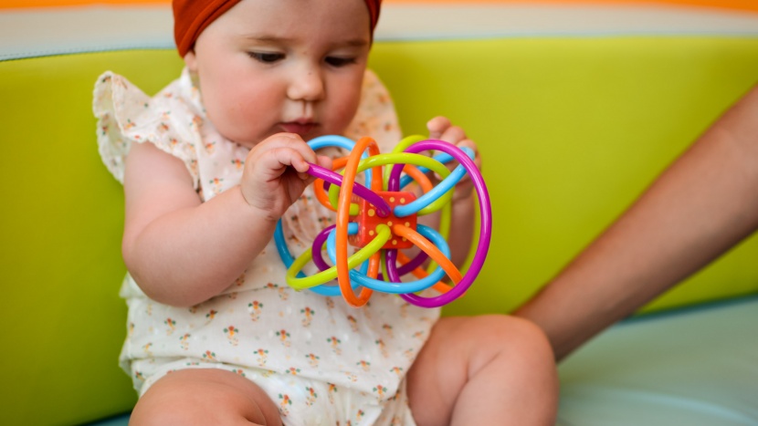 teething toy - the manhattan toy winkel is a maze of multiple soft and smooth loops...