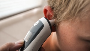 The iProven works in the ear for eardrum infrared measurements.