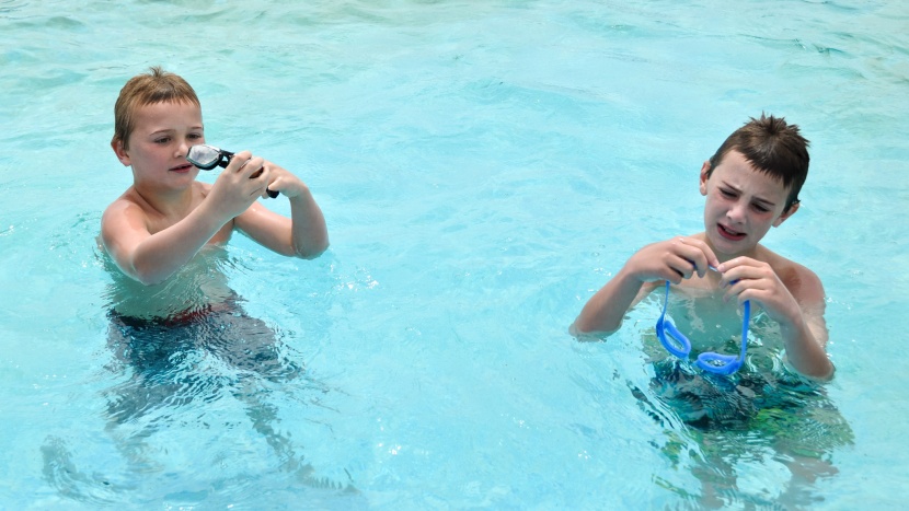 kids swim goggles - we had testers attempt to make their own goggle adjustments to see...