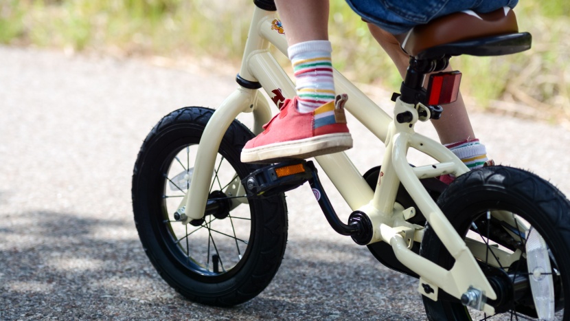 kids pedal bike - the totem comes with a parent handle on the back of the seat to help...