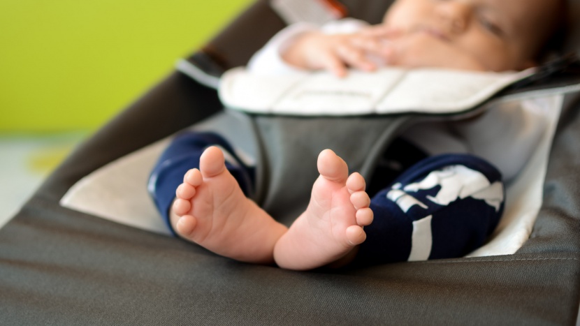 baby bouncer - a soft place for little feet is important as bouncing can get...