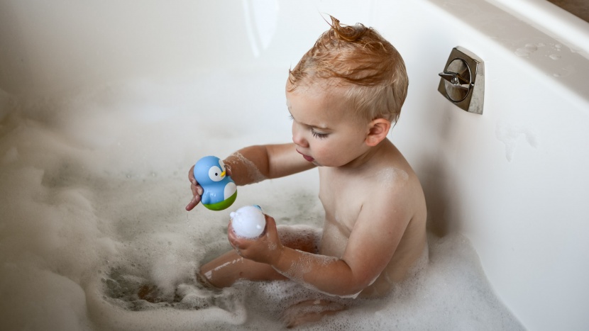 bath toy - the munchkin bath bobbers are adorable and completely water-tight.