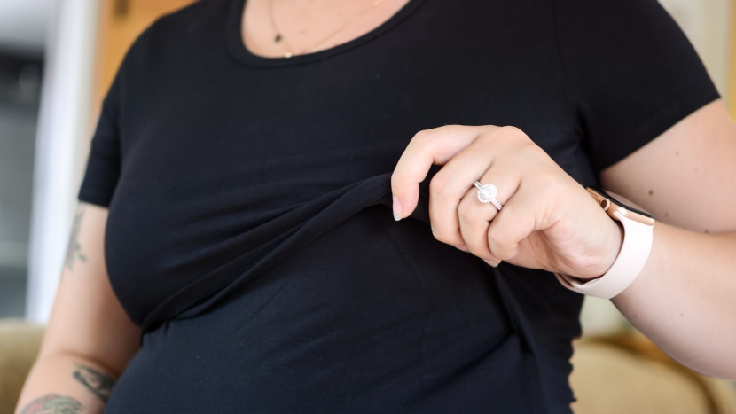 nursing top - with quick nursing access, it is a breeze to reach the boob at a...