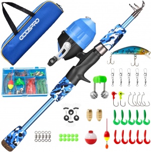 Fishing Poles for Kids, Childrens Fishing Rod Equipment Kit, Suitable for  Youth Boys Girls Aged 4-14, Children Beginner Fishing Gear Sets, Young
