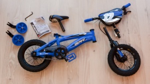 The Huffy comes with quick connect parts and is simple to assemble...