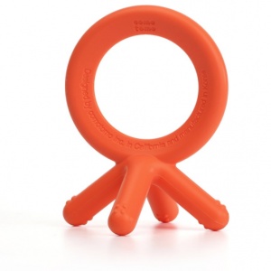 Shield baby teether has a unique textured design that provides