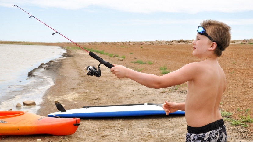 kids fishing pole - kids liked the look and feel of the dock demon, but the spinning...