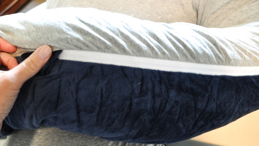 pregnancy pillow - the meiz has a thick zipper that isn't as skin-friendly as the...