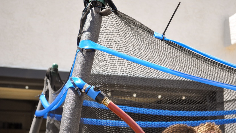 kids sprinkler - the trampoline sprinkler comes with a water pressure adjustment...