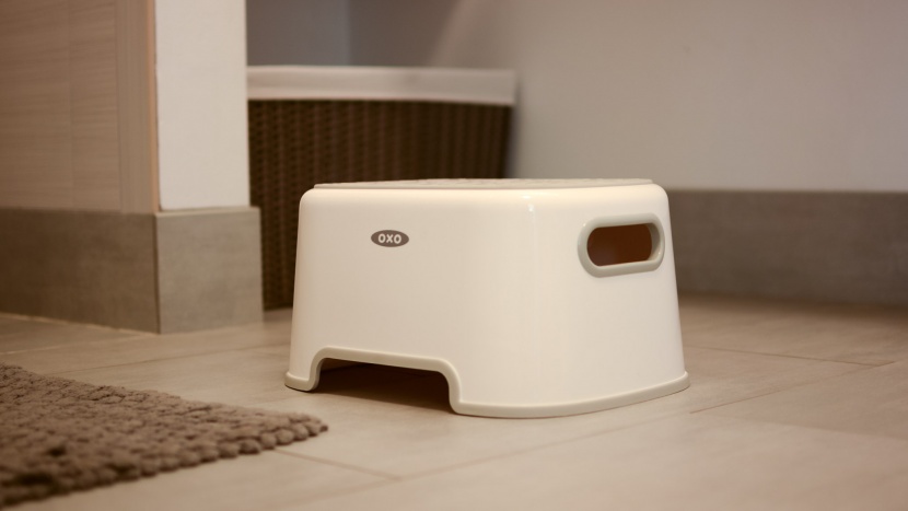 the oxo is durable and sturdy, plus offers a non-slip step.