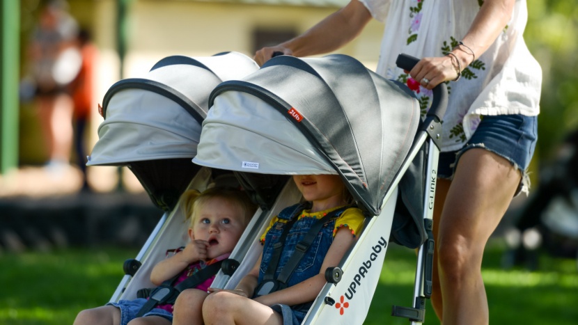 double travel stroller - the g-link 2 has some of the best canopies in the group.