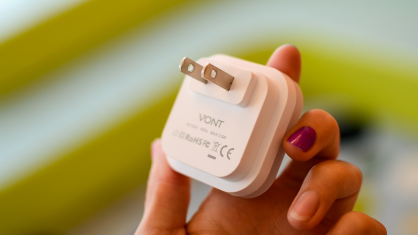 the vont lyra led night light is a wall plug-in light and will...