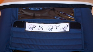 The Hamax includes a patch with the folding directions just behind...