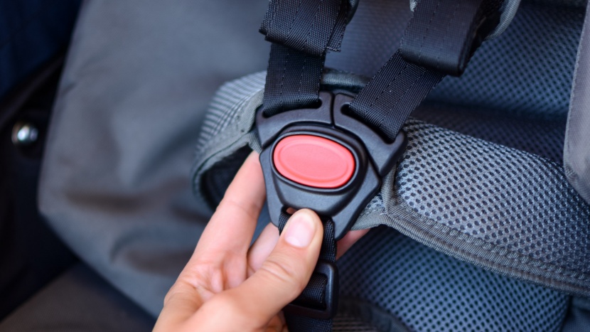 hamax outback with jogger kit - the hamax harness is easy to use and pops apart with one button push...