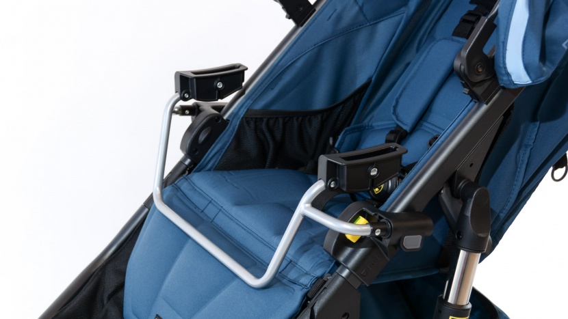 bob alterrain pro combo - the adapter for the infant car seat carrier clips onto the frame of...