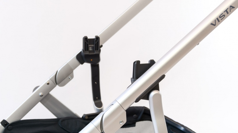 stroller and car seat combo - the infant carrier or adapters (depending on the car seat) attach to...