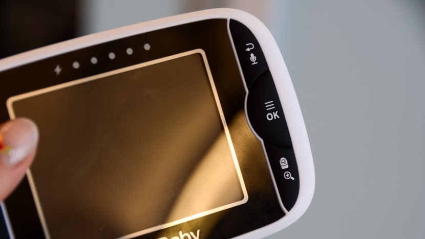 hello baby hb65 - the hello baby has 2-way talk to baby and zoon features located on...