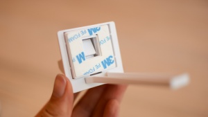 The Eco-Baby Magnetic Lock comes with a template to help make...