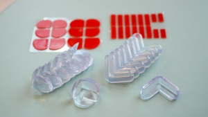 Some kits have adhesive you apply yourself.